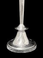 Silver Menorah on a white background
