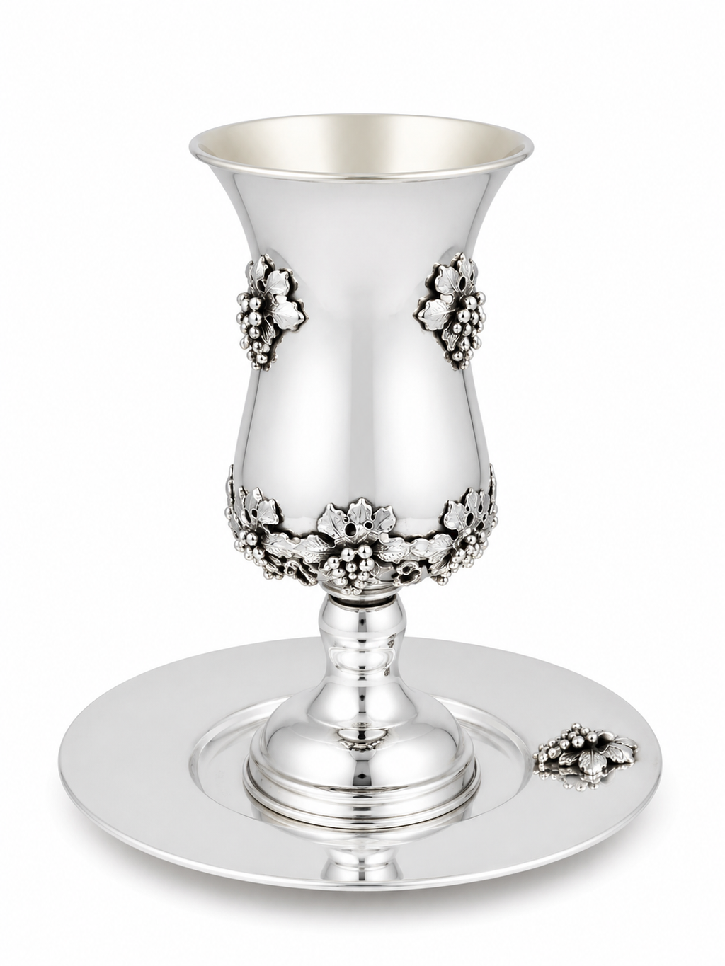 Shaul Ben Grapes Goblet Kiddush Set for shabbat by hadad bros silverware