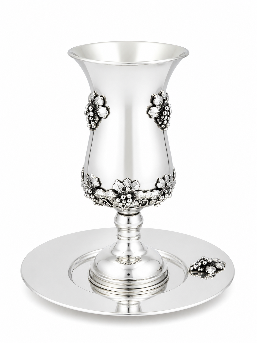 Shaul Ben Grapes Goblet Kiddush Set for shabbat by hadad bros silverware
