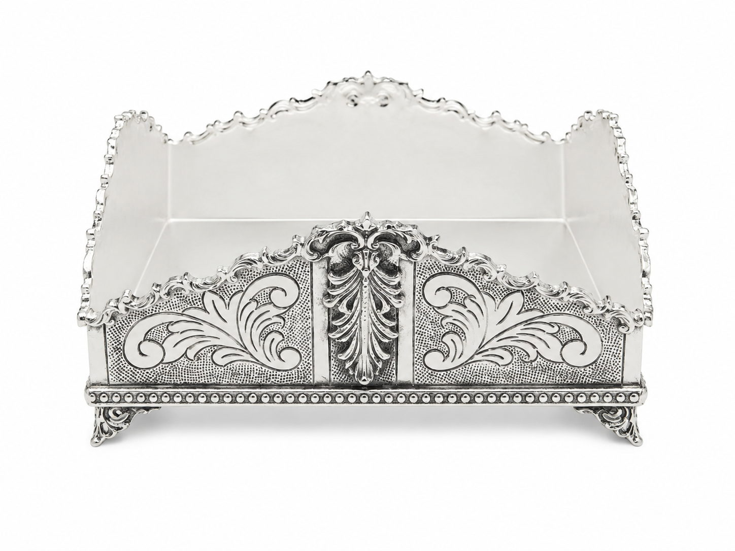 silver napkin holder for shabbat and holidays dinner table by hadad bros silverware
