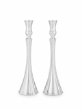 silver dipped shabbat candlesticks by hadad bros