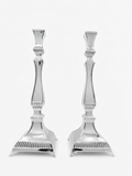 silver dipped shabbat candlesticks by hadad bros
