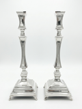 pair of two sterling silver 925 shabbat candlesticks