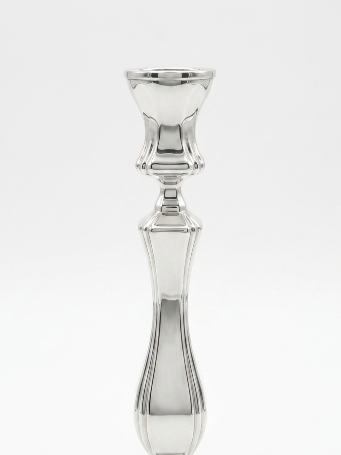 Silver 925 Shabbat Lady Smooth Candlesticks