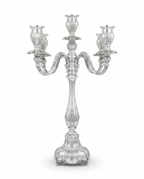 Silver 925 Vitrage 5-Branch Candelabra 48cm