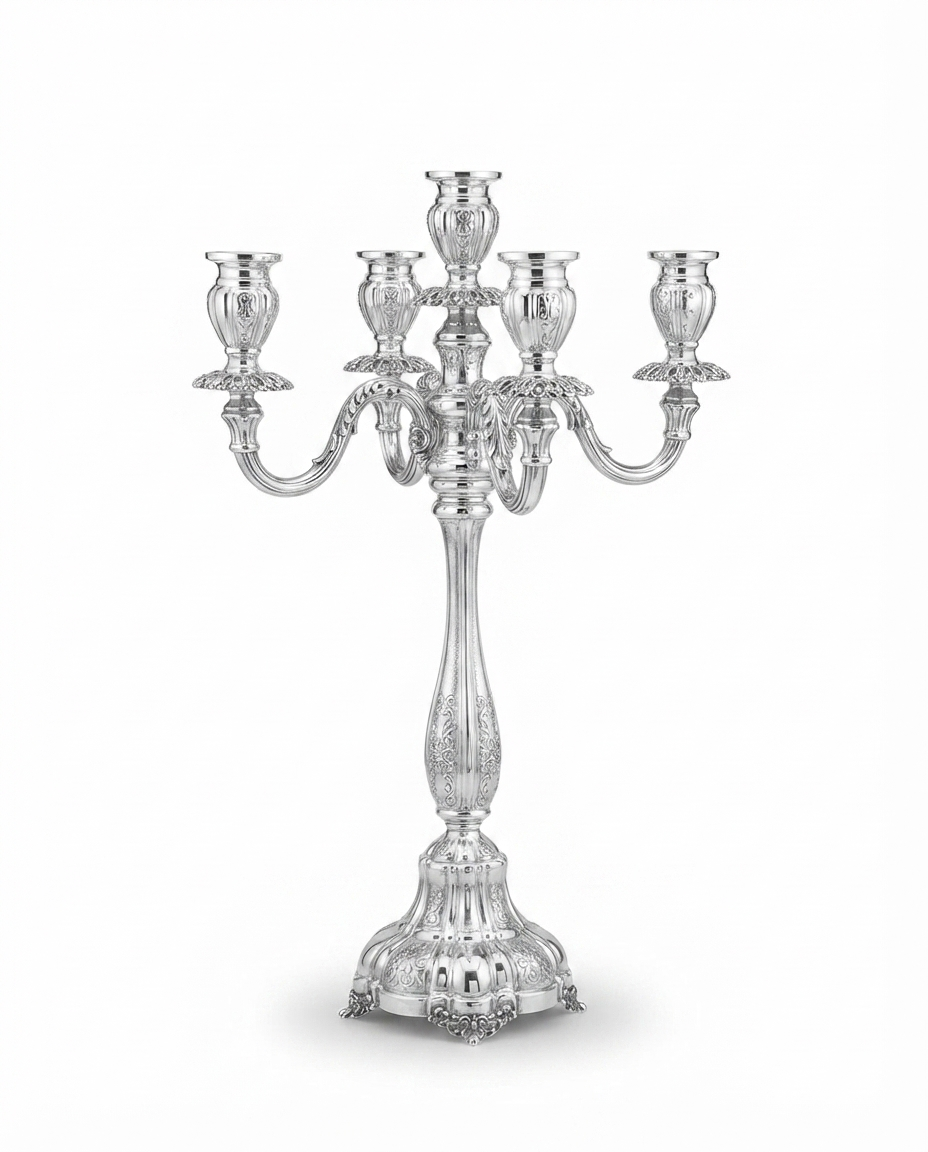 Silver 925 Vitrage 5-Branch Candelabra 48cm