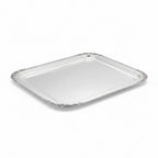Silver serving tray on a white background by hadad bros silverware