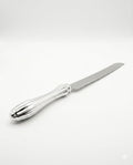 Silverluxury bread knife on a white background