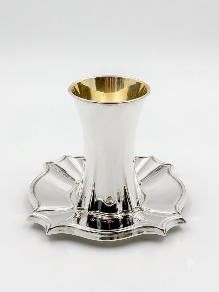 Groom's High Glass Kiddush Set