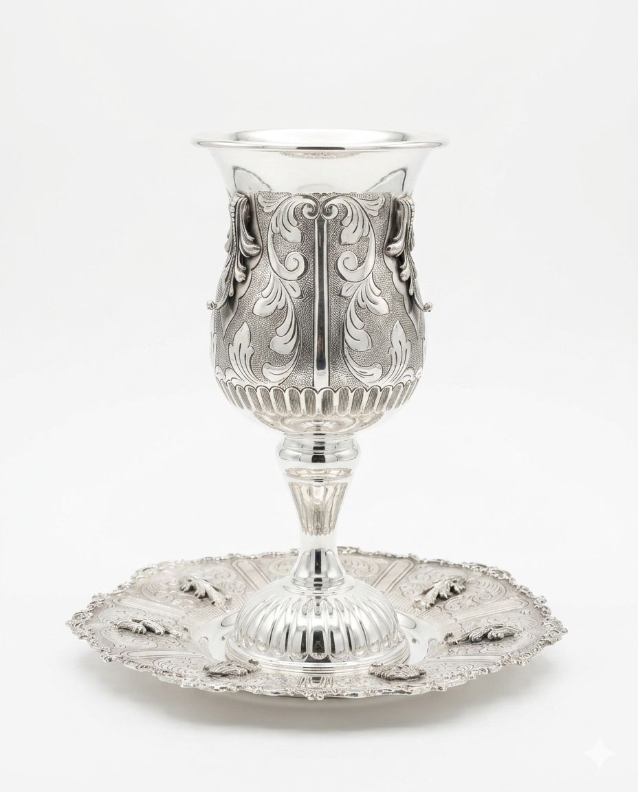 סט כוס אליהו – ריקוע עם יציקות – מידה L