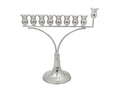 Silver Menorah on a white background