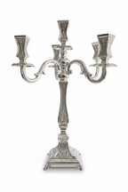 Silver candelabra hadad bros on a white background