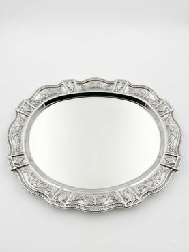 Large Silver Tray – Lugano Hammered Design