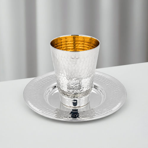 סט כוס קידוש בלז ריקוע פטיש