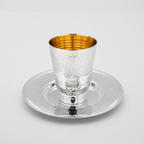 Blaze Hammered Pattern Kiddush Set